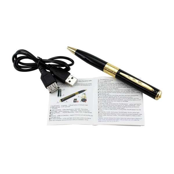 Gearonic Mini Spy Pen Hidden HD Video DVR USB 1280x960 Nanny Cam