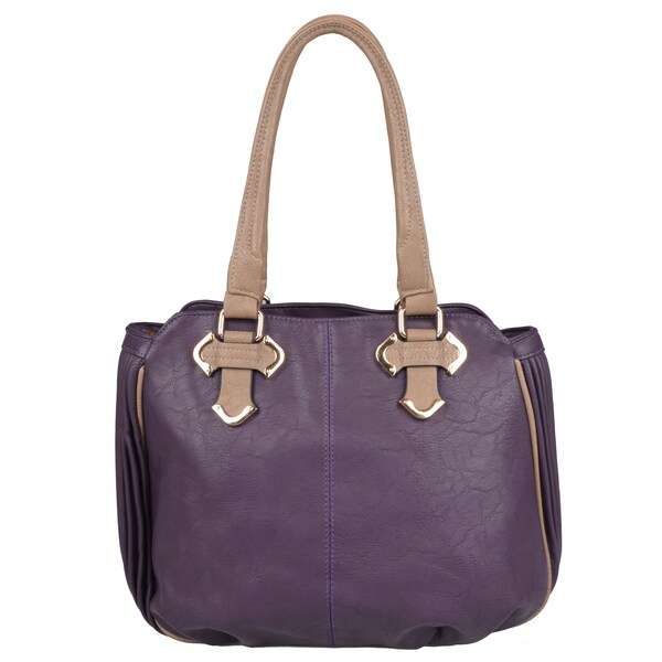 Journee Collection Womens Pleated Double Handle Hobo Bag