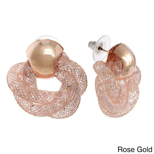 Alexa Starr Glass Mesh Twisted Earrings