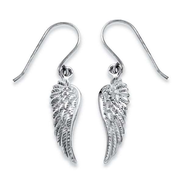 Toscana Collection Sterling Silver Wing Dangle Earrings