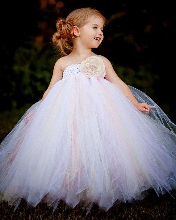 Flowergirl Dress with diamante flower (SML) - Manufacturer