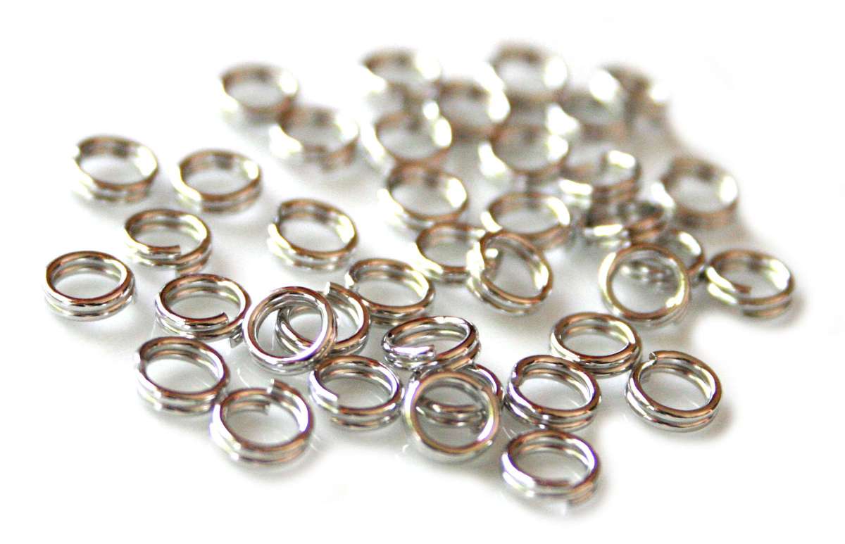 50 x Nickel free split rings, 8mm