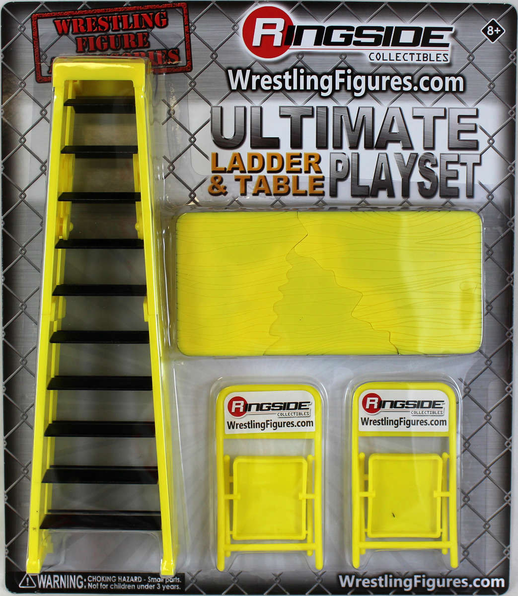 WWE Ultimate Ladder & Table Playset (Yellow) - Ringside Exclusive Toy Wrestl