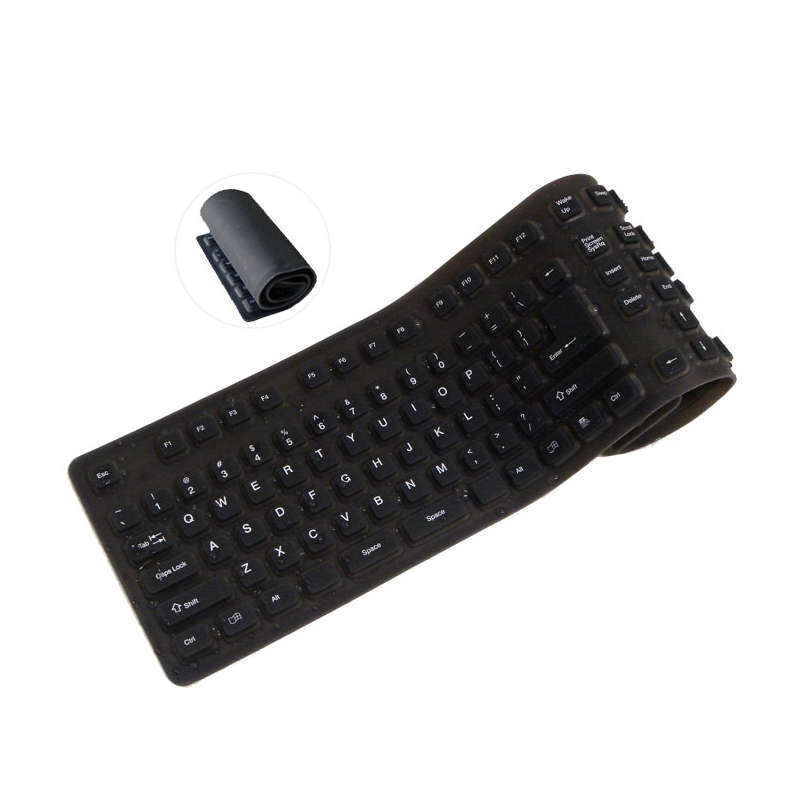 Inland 70140 Pro Foldable Black USB Keyboard