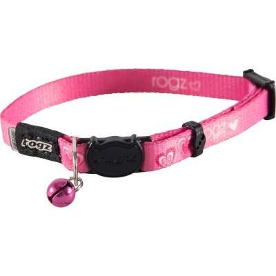 Rogz KiddyCat Safeloc Breakaway Cat Collar - Extra Small 8mm (Pink Hearts Design)
