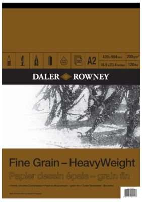 Daler Rowney A2 Fine Grain Heavyweight Paper Pad (200gsm)(30 Sheets)