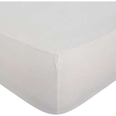 Horrockses Polycotton Fitted Sheet (Double) (White)