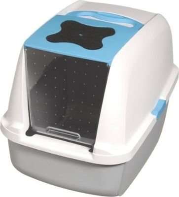 Catit Hooded Cat Pan (Large) (Blue / Grey)