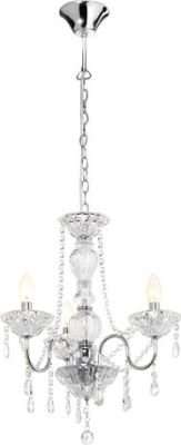 Radiant Panache Crystal Chandelier - 3 Globe Fitting (Chrome)