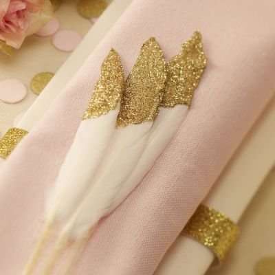 Pastel Perfection - Gold Dipped Feathers (Pack of 10)