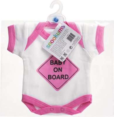 Snookums Baby On Board Babygrow (Pink)