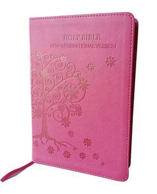 NIV Standard Pink Bible Tree Design (Paperback)