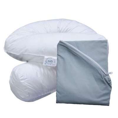 Bodypillow Comfi-Curve 100% Pure Cotton (Pillowcase Included) - Wedgewood Blue