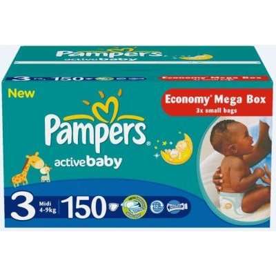 Pampers Active Baby Mega Pack 150's (Midi)