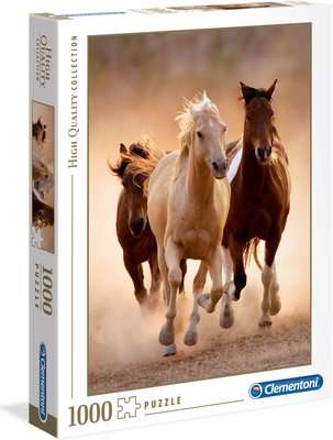 Clementoni High Quality Collection Animals - Running Horses (1000 Pieces)