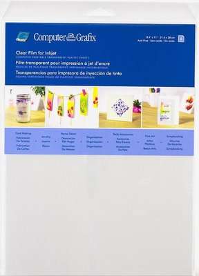Grafix Clear Adhesive Backed Film for Inkjet A4 - 6 Pack