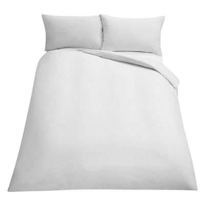 Horrockses Polycotton Duvet Cover Set (Queen) (White)