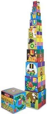 Melissa & Doug Block Sets - Alphabet Nesting & Stacking (Cardboard)