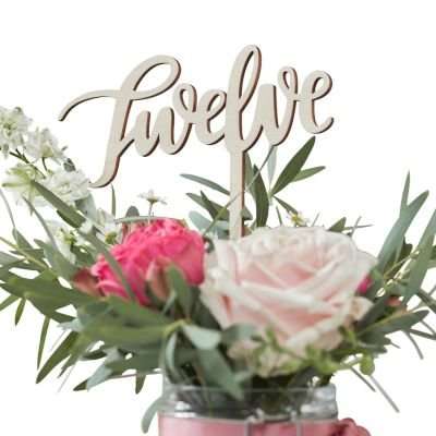 Boho - Wooden Table Numbers 1-12 (Pack of 1 -12)