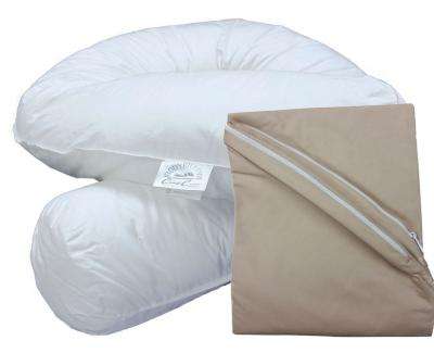 Bodypillow Comfi-Curve 100% Pure Cotton (Pillowcase Included) - Coffee