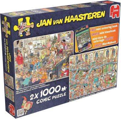 Jumbo Jan van Haasteren Happy Holidays 2-in-1 Jigsaw Puzzle (1000 Pieces)