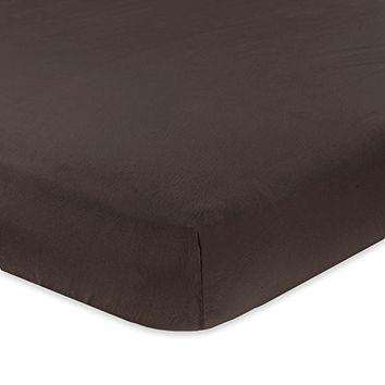 Horrockses Polycotton Fitted Sheet (King) (Chocolate Brown)