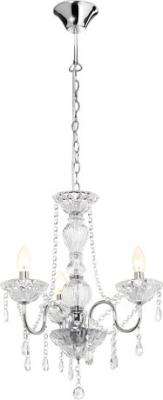 Radiant Panache Crystal Chandelier - 3 Globe Fitting (Chrome)
