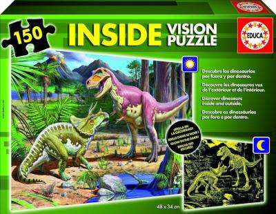 Educa Jigsaw Puzzle - Dinosaurs Inside Vision (150 Pieces)
