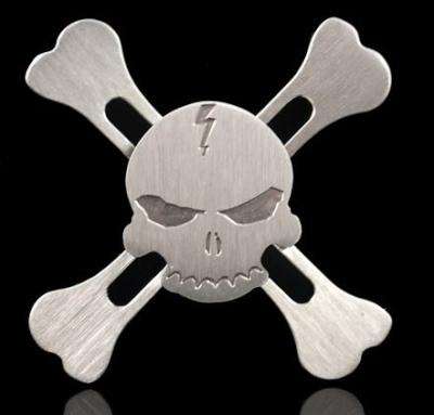 Fidget Spinner - Skull Silver