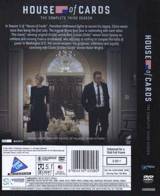 House Of Cards - Season 3 (DVD, Boxed set)