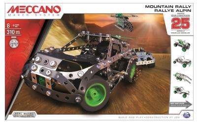 Meccano Mountain Rally 25 Multi Model Set (+260 Pieces) - Includes 1 x V3 Motor