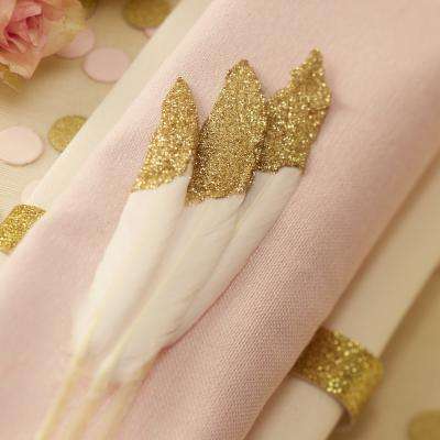 Pastel Perfection - Gold Dipped Feathers (Pack of 10)