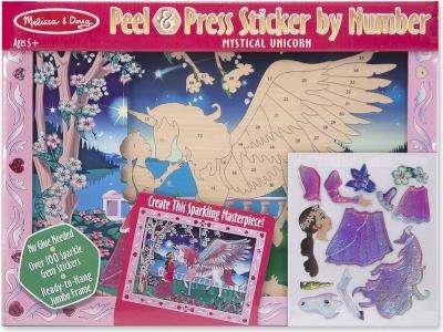 Melissa & Doug Peel And Press Sticker by Number - Mystical Unicorn
