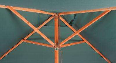 Cape Umbrellas Tokai Patio 2.5m Wooden Classic Line Umbrella (Green) (Square)
