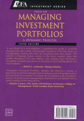 Managing Investment Portfolios - A Dynamic Process (Hardcover, 3rd Revised edition)
