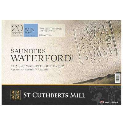 Saunders Waterford Block - 300gsm - 18x26cm - 7x10in - 20 Sheets - Not