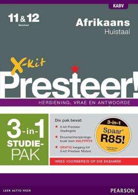 X-kit Presteer: Afrikaans Huistaal - Graad 11 & 12 (3-in-1 pak) KABV (Afrikaans, Paperback)