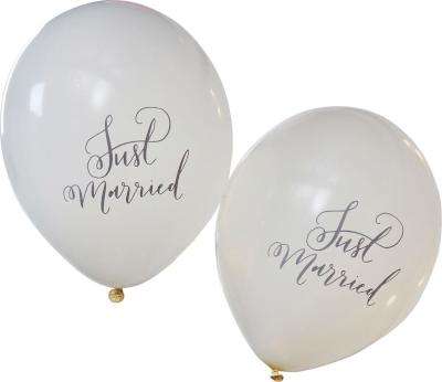 Boho - Balloons - Just Married (Pack of 10)