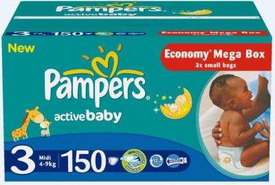 Pampers Active Baby Mega Pack 150's (Midi)