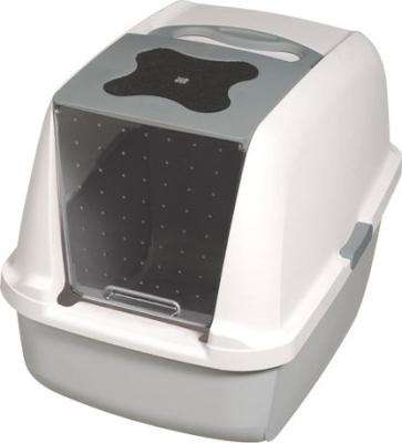 Catit Hooded Cat Pan (Large ) (Dark Grey / Grey)