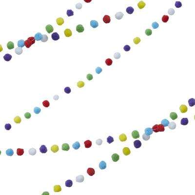 Happy Birthday Kraft - Pom Pom Garland (3 Metres)
