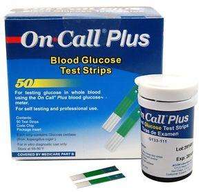 On Call Glucose Test Strips 50's & FREE On Call Glucometer Bundle