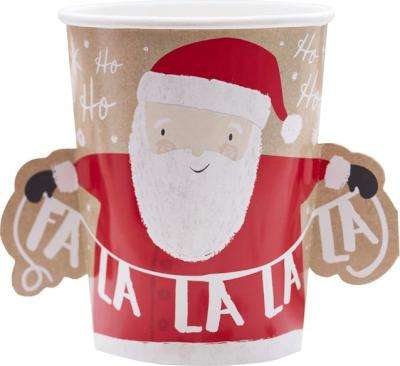 Santa & Friends - Paper Cups (Pack of 8)