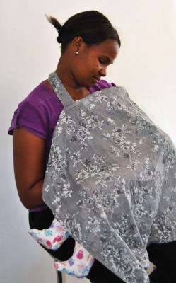 4AKid Breast-Feeding Cover - Aqua Stripes