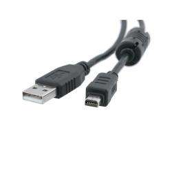 Eforcity Olympus CB-USB5 / USB6 USB Data Cable w/ Ferrite; Black
