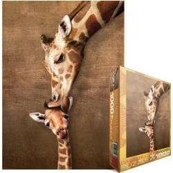 Jigsaw Puzzle 1000 Pieces -Giraffe Mother's Kiss