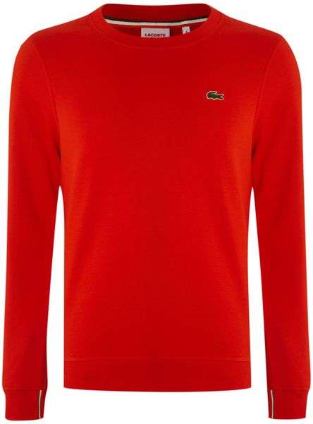 Men's lacoste Jerseys  RED Medium