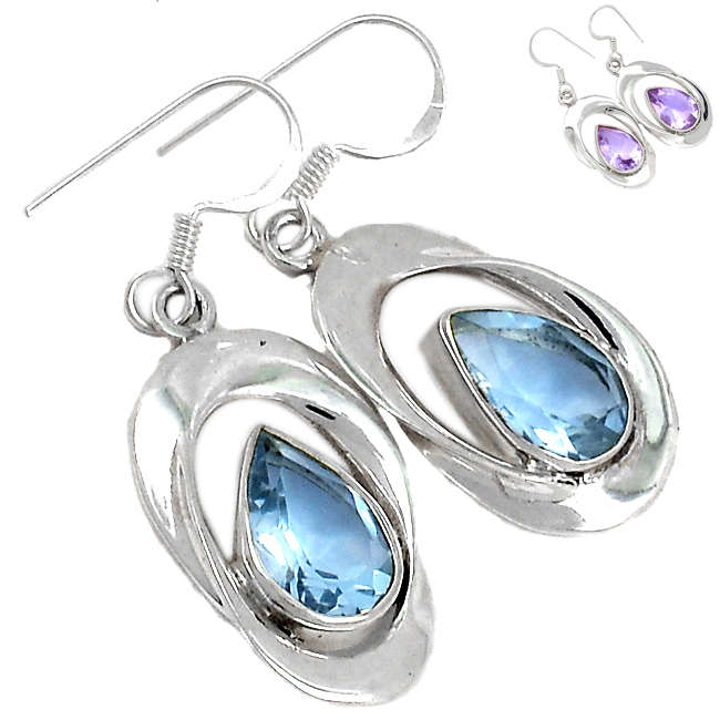 ***GORGEOUS!!!***STUNNING COLOUR CHANGING ALEXANDRITE SOLID STERLING SILVER EARRINGS!