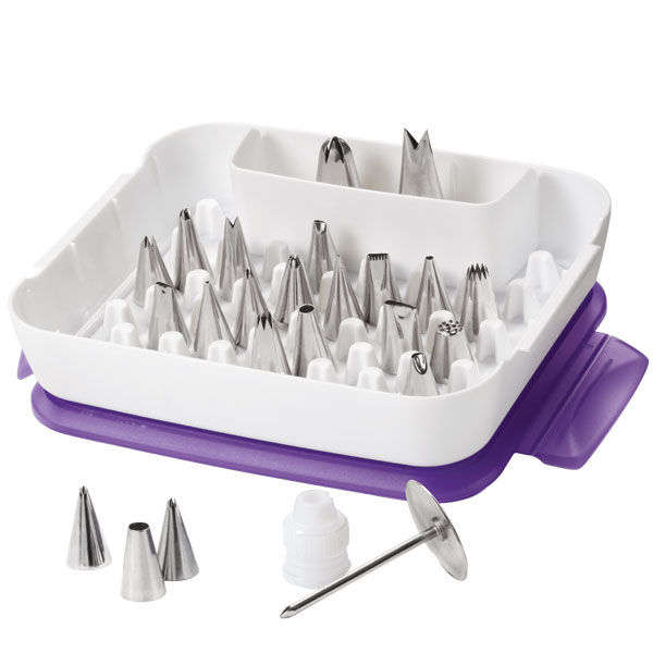 Wilton # 2531 Deluxe Cake Decoration Baking Sugarcraft Icing Nozzle Tip Set (NOT FULL SET)