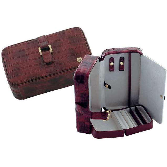 AB Collezioni Epoque Ladies Girls Jewellery Case Box - Bordeaux Great Gift Idea